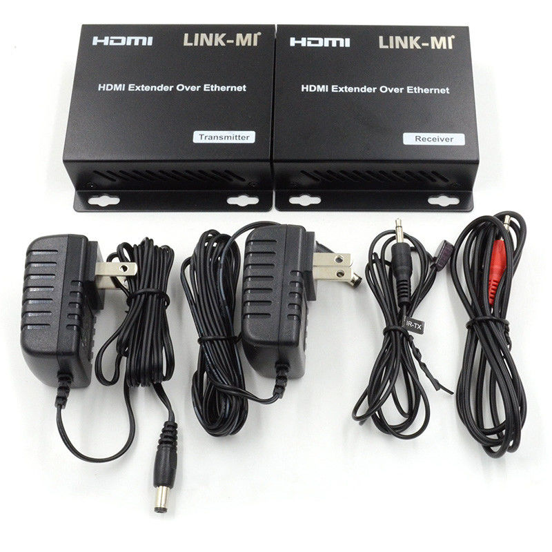120M HDMI Extender AV Over IP 1080P ด้วยจุดสนับสนุน IR ไปหลายไปหลาย Cascading