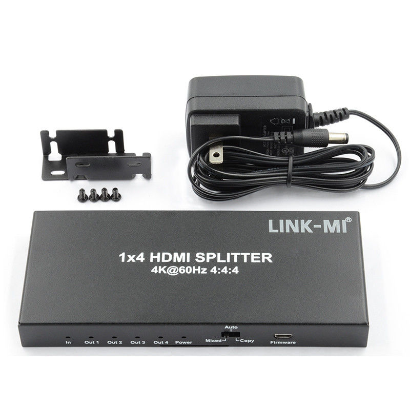 HDMI 2.0 HDMI Extender Splitter 60Hz 1x4 รองรับ 3D 18G HDR 1 ใน 4 ออก AV Splitter