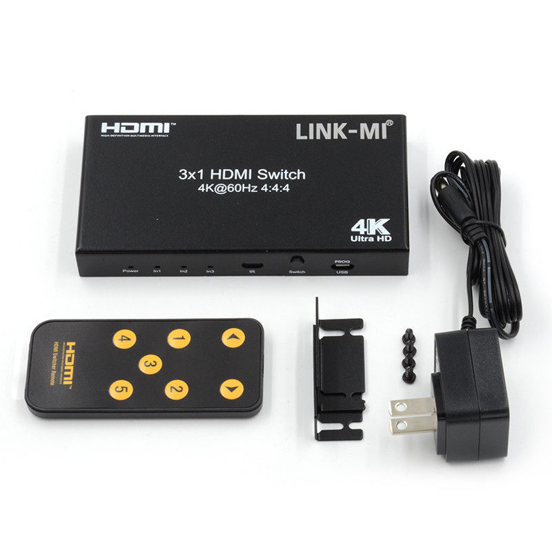 3X1 HDMI 2.0 Switcher Hd Matrix Switcher 3 X 1 Hdmi Switcher 3 Port Hdmi Switcher 1080P 20m