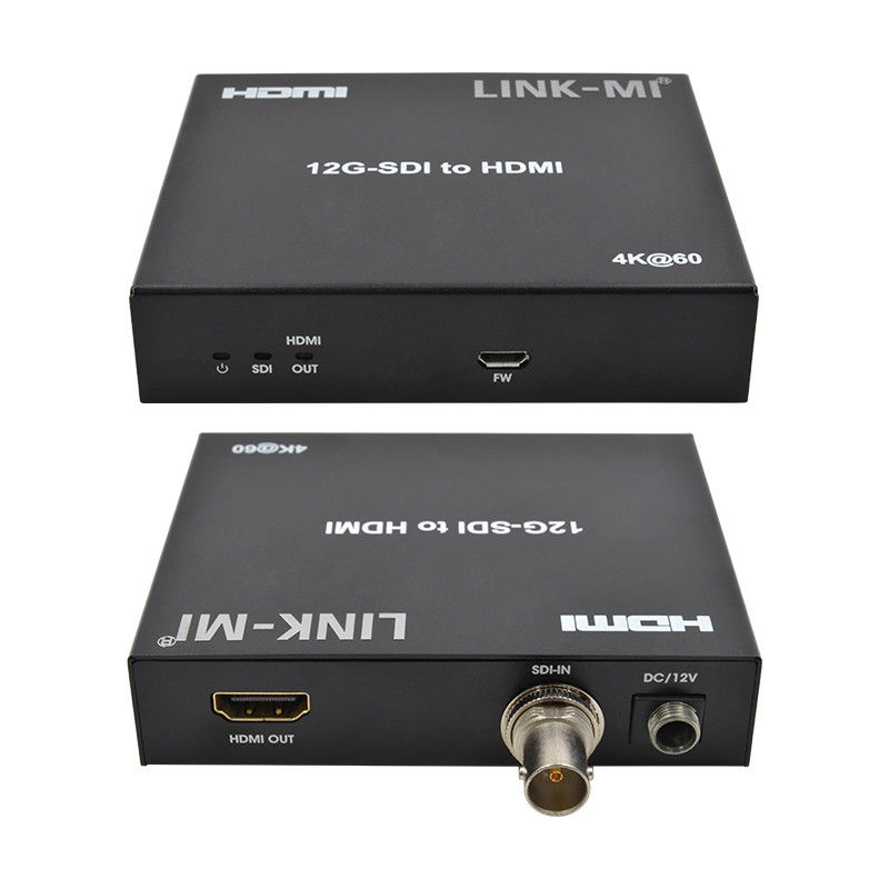 12G 6G 3G SDI ถึง HDMI Video Converter รองรับ YUV4:22 สูงสุด 120 เมตร