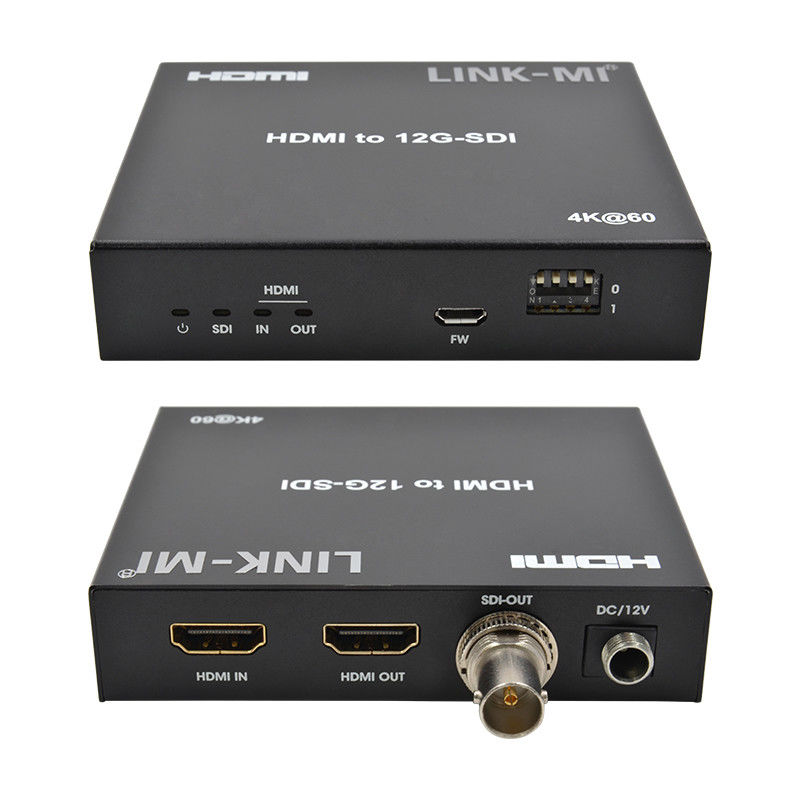 4K HDMI To SDI Converter With Loop Out Support 12G 4K@60Hz EDID ขนาดสูงสุด 120m