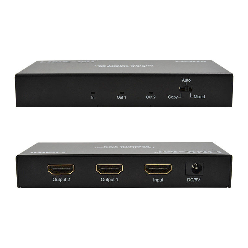 48Gbps HDMI Splitter 8k 1x2 HDMI Extender สนับสนุน Downscaler HDR10 EDID HDCP22