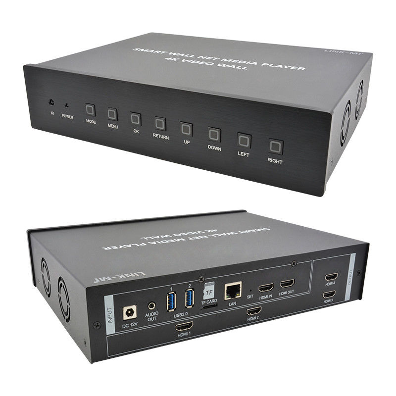HDMI 2X2 4K Video Wall Controller Media Player TV Wall Processor สําหรับ 4 ทีวี