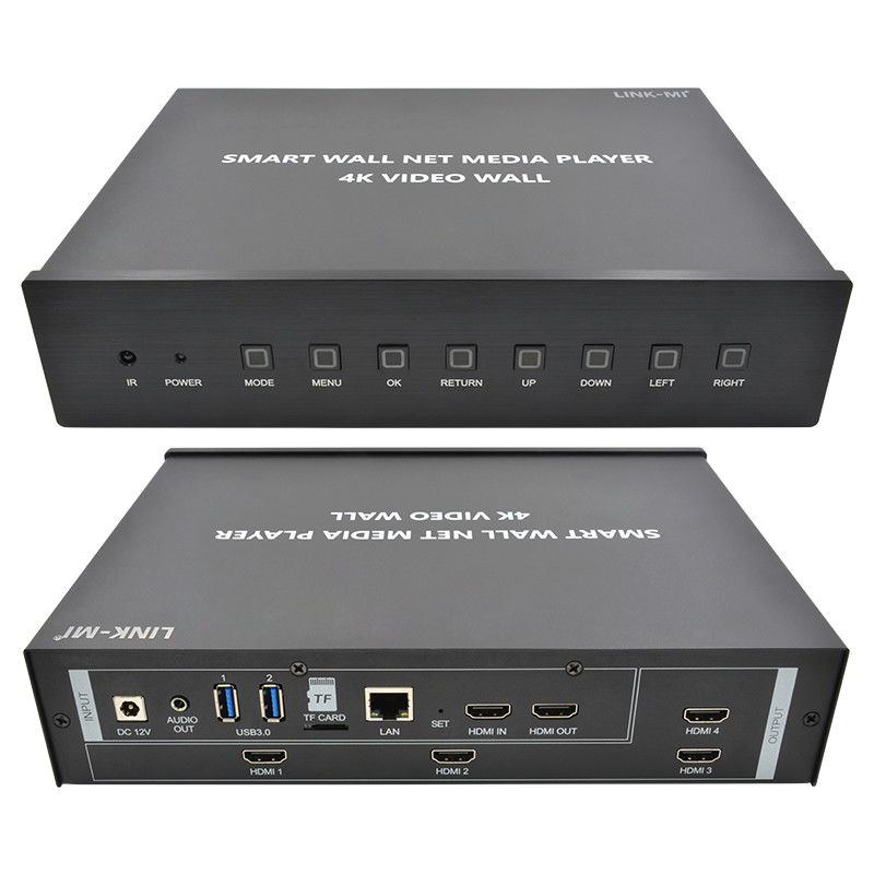 HDMI 2X2 4K Video Wall Controller Media Player TV Wall Processor สําหรับ 4 ทีวี