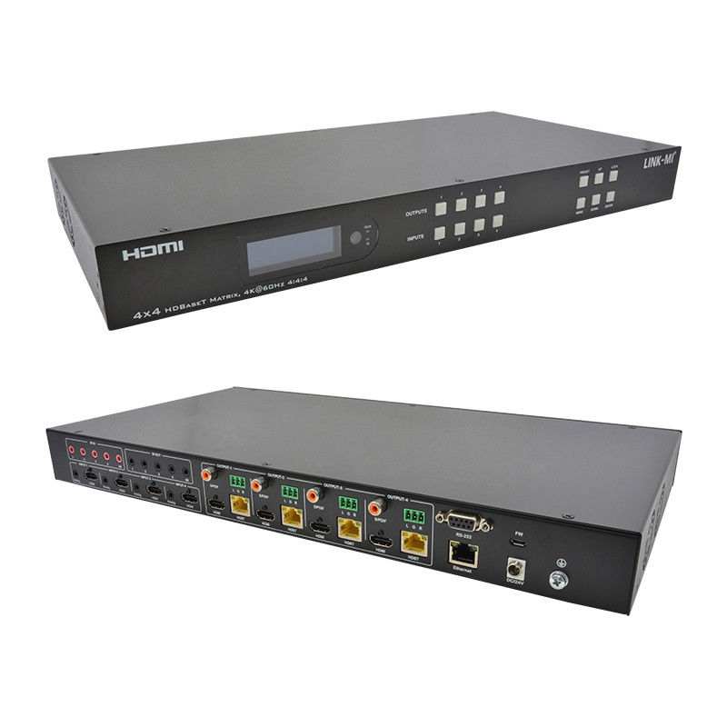 70m 4x4 HDMI Audio Matrix Switch พร้อม 4 HDMI Loop Out สําหรับ 4 Port Video Switch