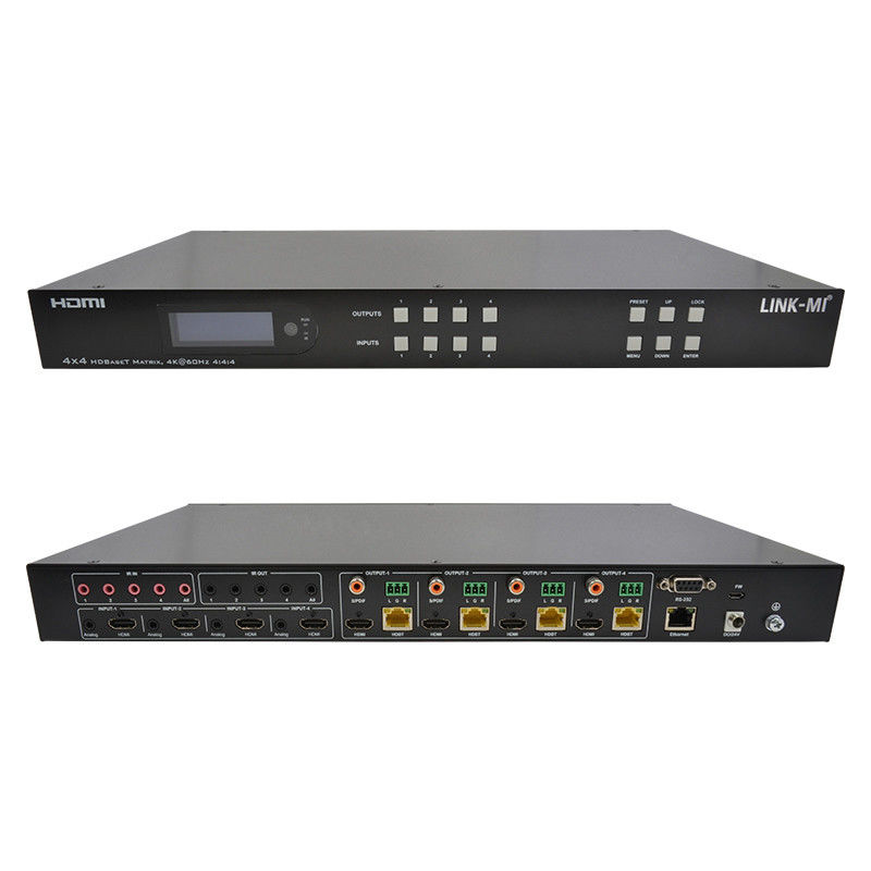 70m 4x4 HDMI Audio Matrix Switch พร้อม 4 HDMI Loop Out สําหรับ 4 Port Video Switch
