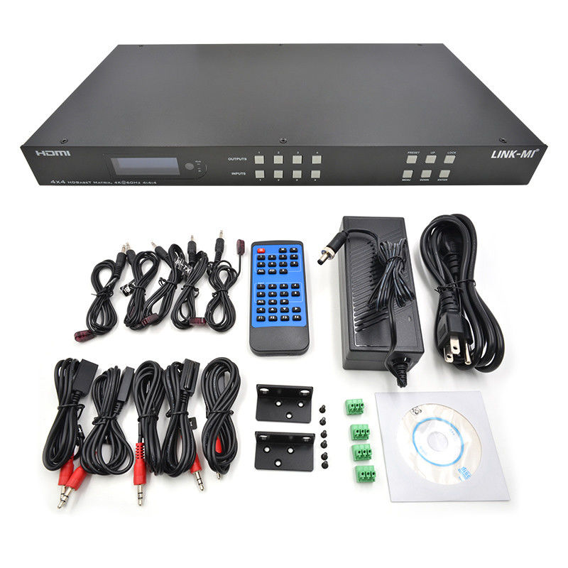 70m 4x4 HDMI Audio Matrix Switch พร้อม 4 HDMI Loop Out สําหรับ 4 Port Video Switch