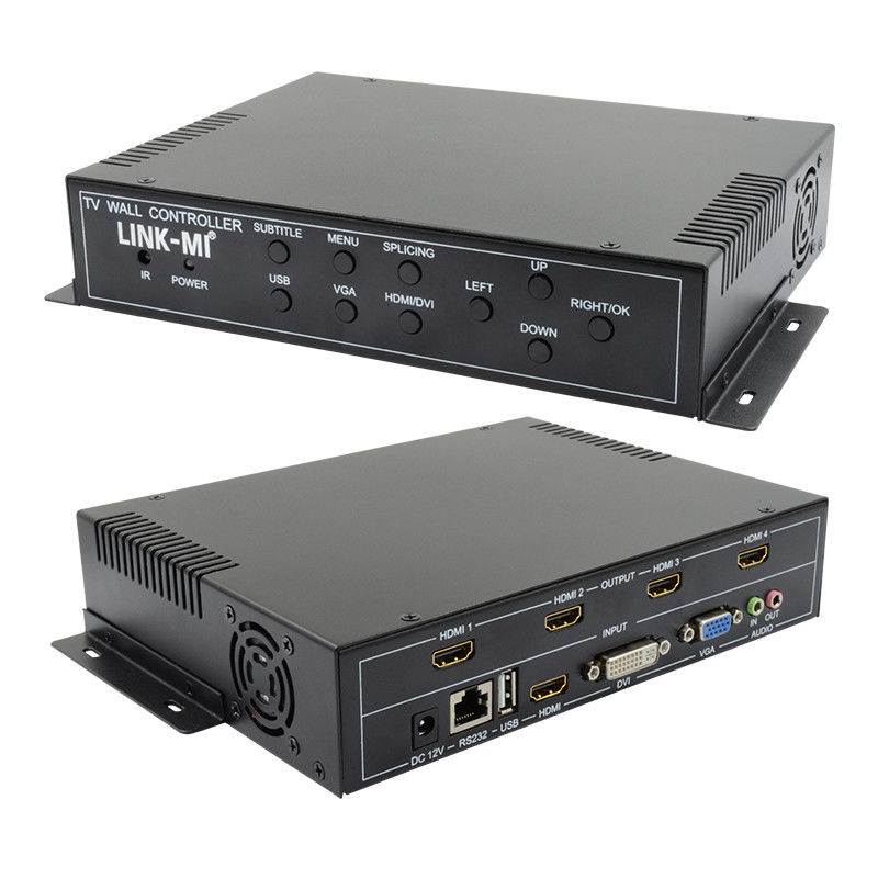 2X2 HDMI Video Wall Controller รองรับ 1X4 1X3 1X2 TV Splicing Box สําหรับ 4 จอ
