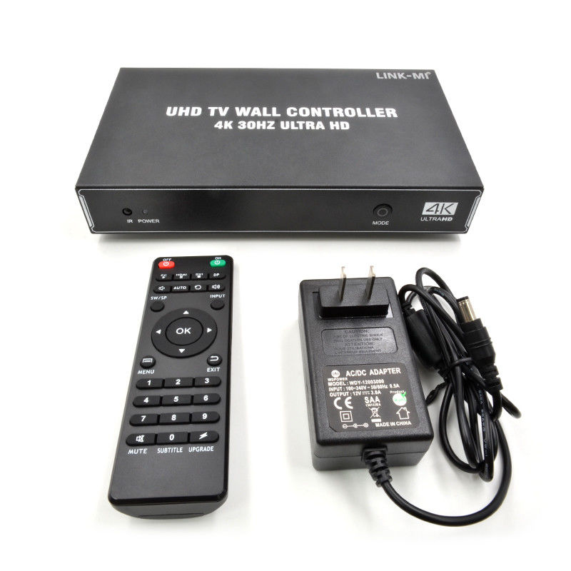 1X4 1X3 1X2 4K Video Wall Controller 30Hz 4 ช่องทาง HDMI TV Video Wall Processor 2x2