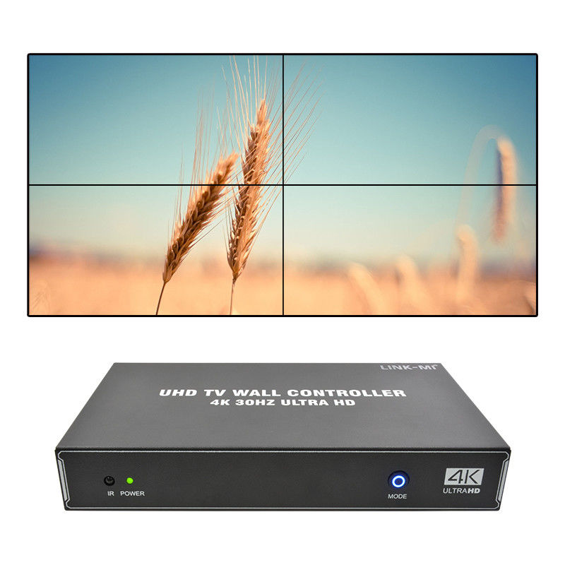 1X4 1X3 1X2 4K Video Wall Controller 30Hz 4 ช่องทาง HDMI TV Video Wall Processor 2x2