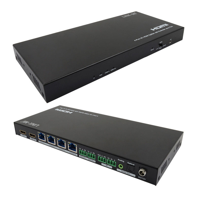 70M 1x4 4K HDMI Splitter Extender พร้อมออดิโอเอ็กซ์ทราค 1x4 Hdmi Splitter Over Cat6