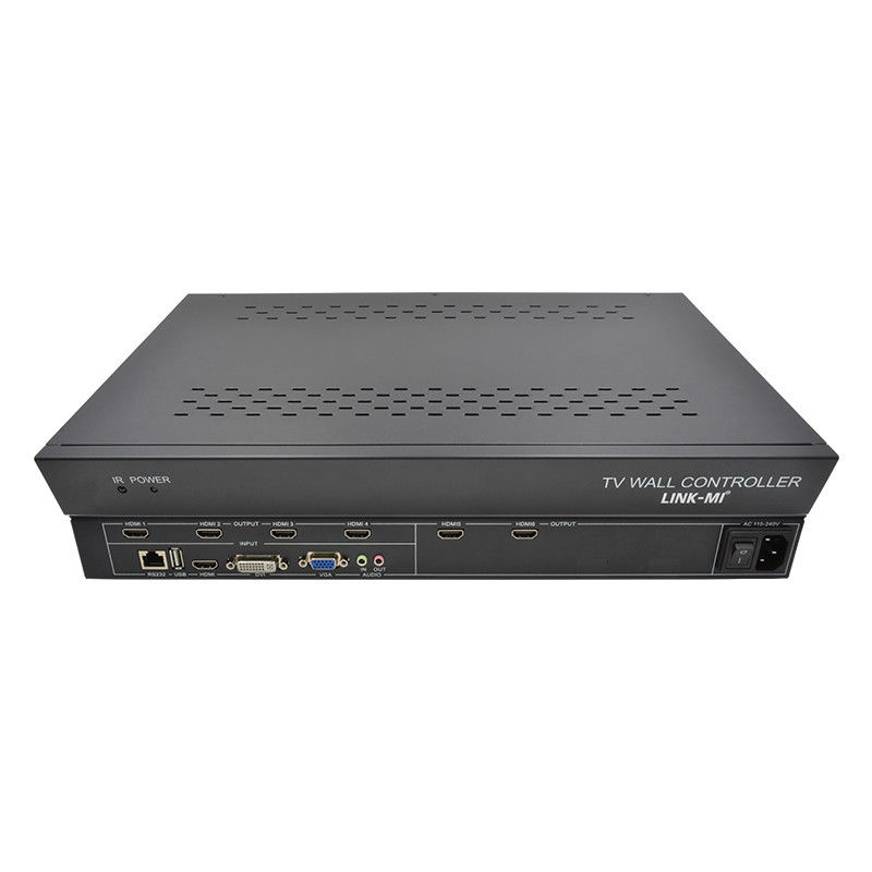 6 ช่อง HDMI Video Wall Controller 2X3 LED Wall Controller สําหรับทีวี 6 เครื่อง