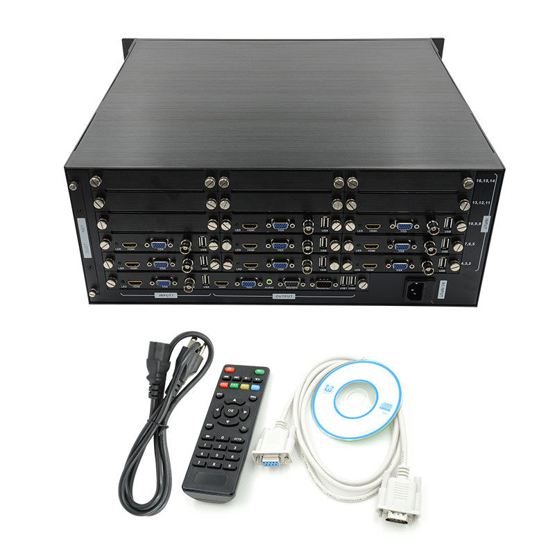 16 ช่องทาง วิดีโอ HDMI Multi Viewer VGA BNC สัญญาณเข้า 1080P 16X1 HDMI Switch