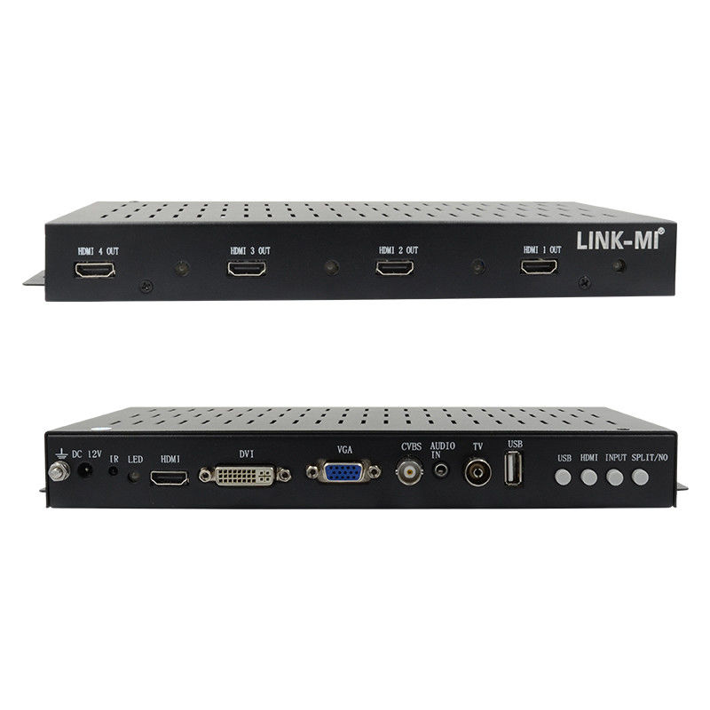 2X2 1X2 1X3 HDMI Video Wall Controller 1x4 1080P การหมุน 90 องศา สําหรับการแสดงภาพถ่าย