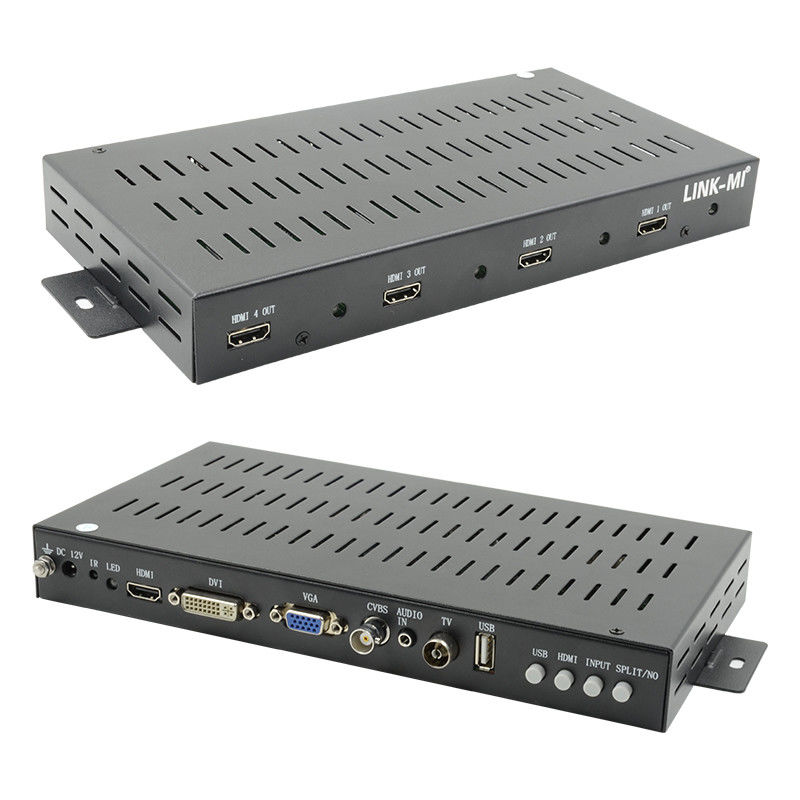 2X2 1X2 1X3 HDMI Video Wall Controller 1x4 1080P การหมุน 90 องศา สําหรับการแสดงภาพถ่าย