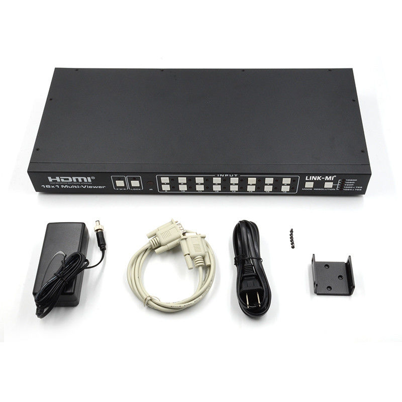 16X1 AV 4K Quad Multiviewer 16 ใน 1 Out Seamless Video Switcher โปรเซสเซอร์