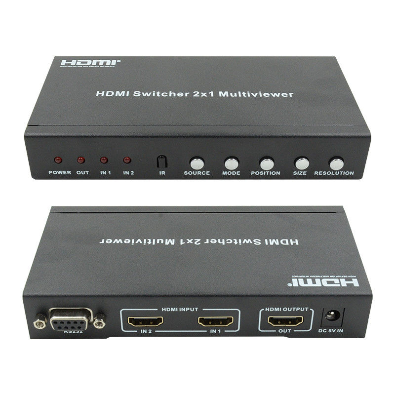 225MHz HDMI Quad Screen Splitter HDMI 2x1 มัลติวิวเวอร์ พร้อม PIP 2 ใน 1 ออก