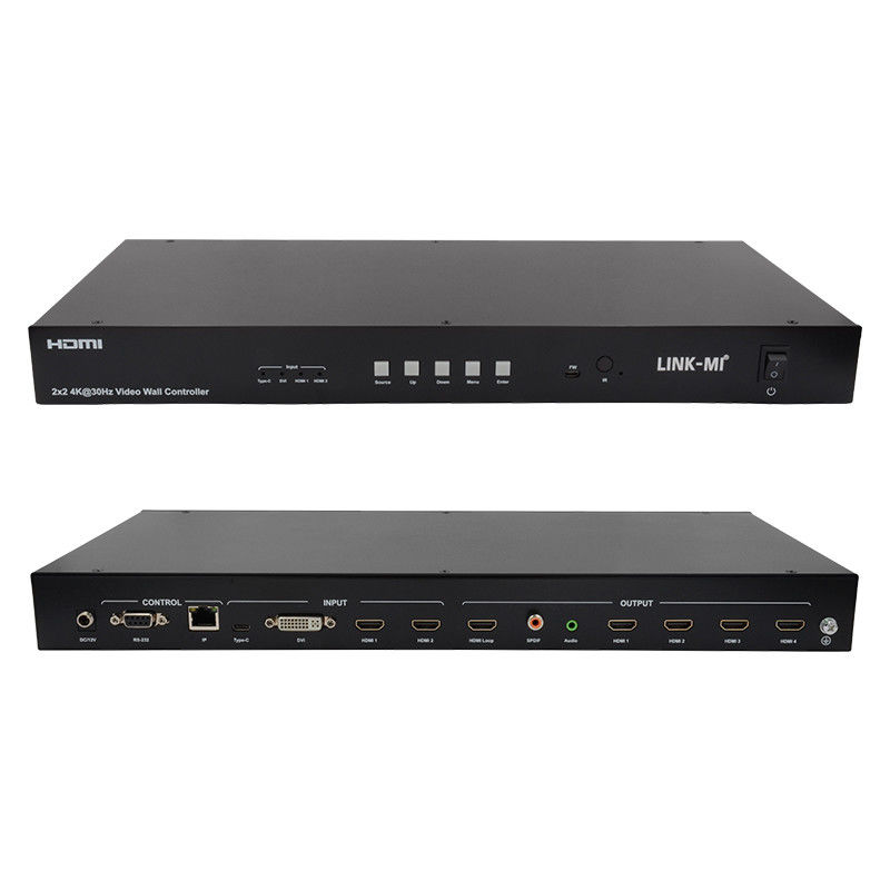 4K Video Wall Matrix Controller 2x2 1x4 4x1 10x10 จอสปไลซ์ USB แบบ C DVI