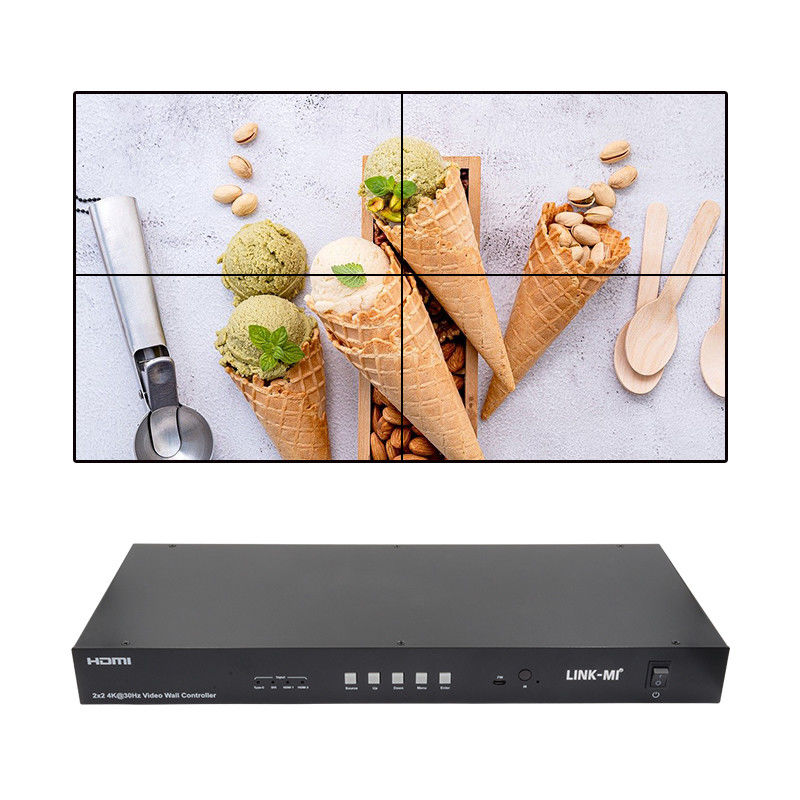 4K Video Wall Matrix Controller 2x2 1x4 4x1 10x10 จอสปไลซ์ USB แบบ C DVI