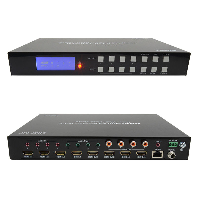 60Hz 4X4 4K Video Wall Controller 4X1 2x2 TV Wall Controller เครื่องปรับเมทริกซ์ไร้สาย