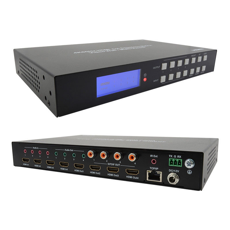 60Hz 4X4 4K Video Wall Controller 4X1 2x2 TV Wall Controller เครื่องปรับเมทริกซ์ไร้สาย