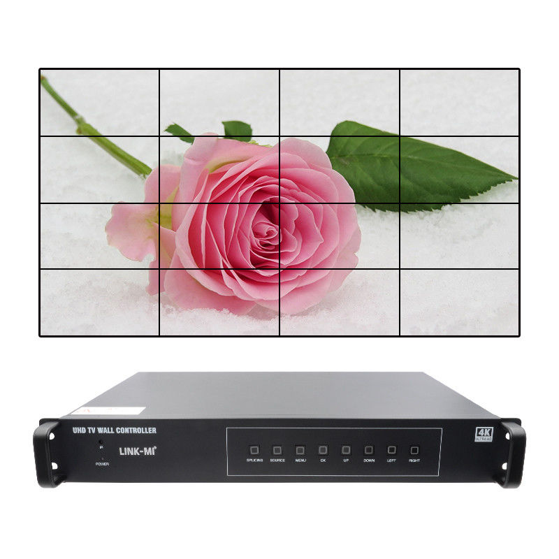 4K 4X4 HDMI Video Wall Controller 16 HDMI Outputs Image Rotation Video Wall Processor เครื่องรับผลิตภาพ