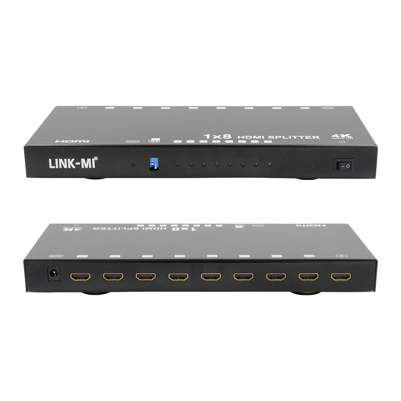 8 ท่าทาง 4K HDMI Splitter Video Splitter 3d EDID 1 ใน 8 ออก Duplicator สําหรับ 8 ทีวี