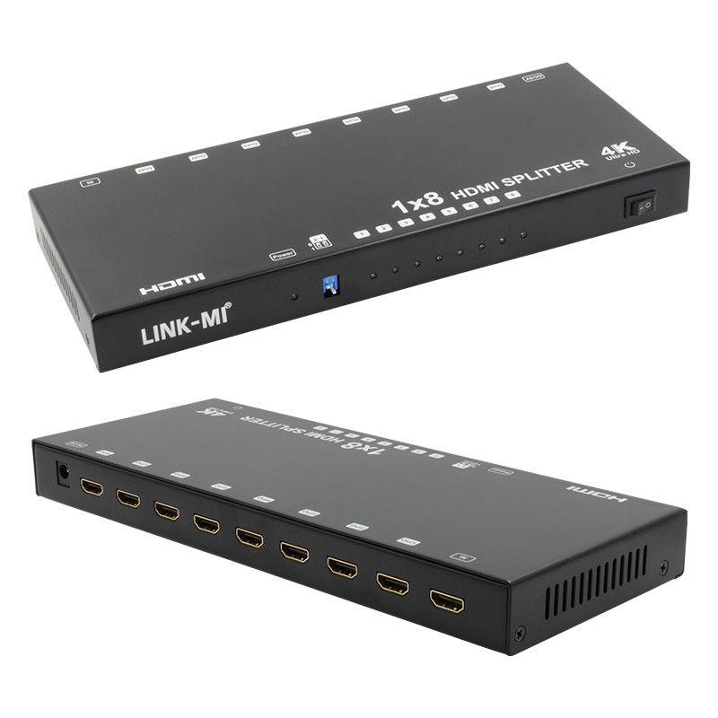 8 ท่าทาง 4K HDMI Splitter Video Splitter 3d EDID 1 ใน 8 ออก Duplicator สําหรับ 8 ทีวี