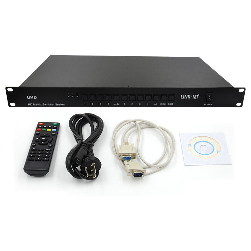 4X4 HDMI Matrix Switcher System 4K HDMI Video Switch รองรับ RS232 TCP/IP