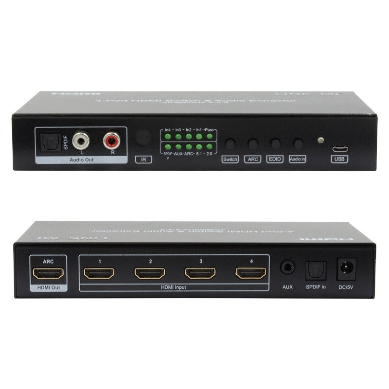 4X1 วิดีโอ HDMI Switch 2.0 Switch 4K@60hz YUV4:4หนุน ARC, CEC, HDR