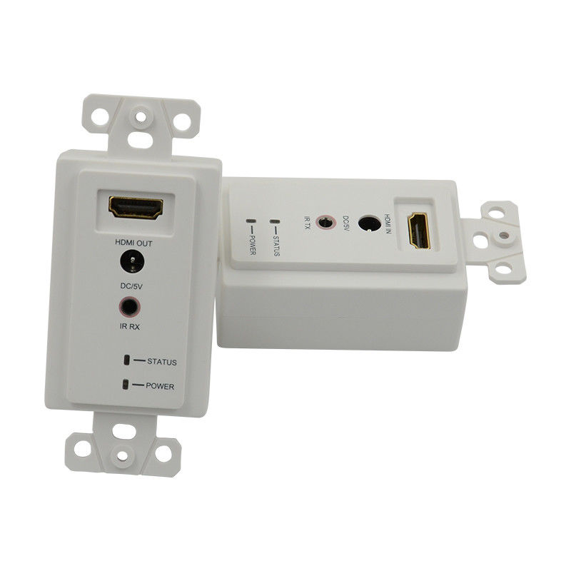 60m HDMI Wall Plate Extender Over Single Cat5e Cat 6 ถึง Hdmi Extender รองรับ 3D IR