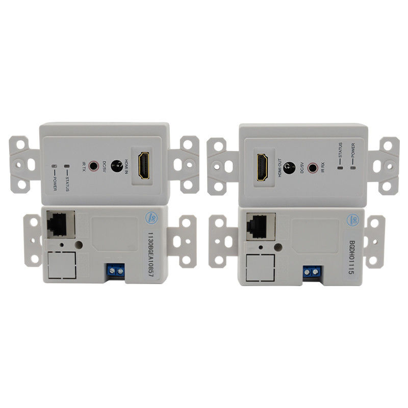 60m HDMI Wall Plate Extender Over Single Cat5e Cat 6 ถึง Hdmi Extender รองรับ 3D IR