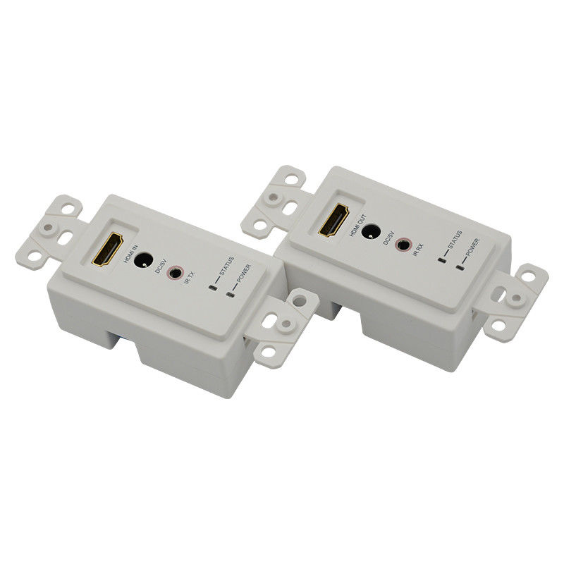 60m HDMI Wall Plate Extender Over Single Cat5e Cat 6 ถึง Hdmi Extender รองรับ 3D IR