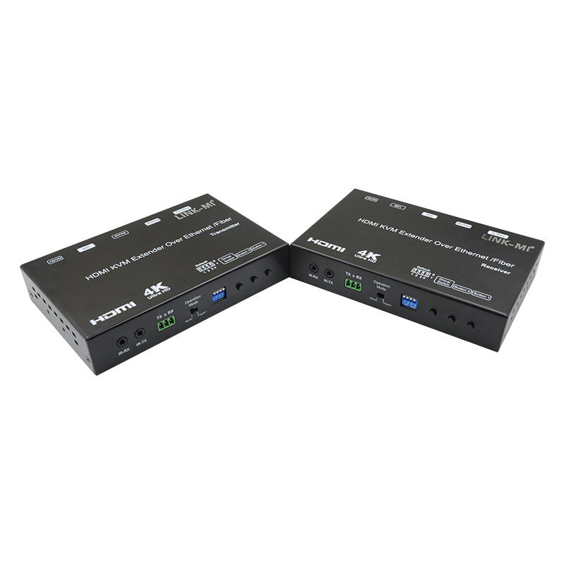 4K AV Over IP ไฟเบอร์ HDMI KVM Extender รองรับ Unicast Multicast ด้วย USB RS232