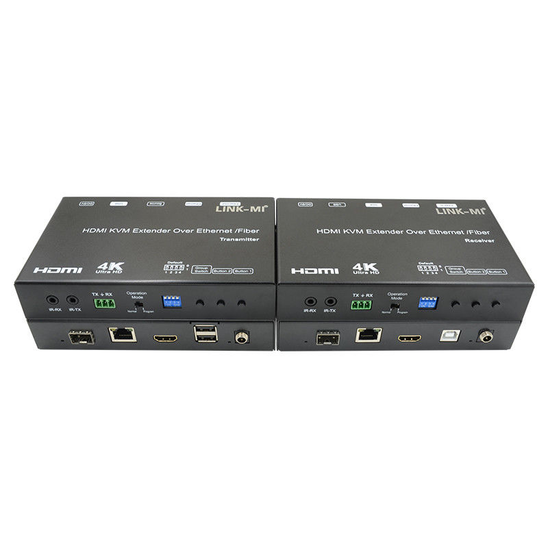4K AV Over IP ไฟเบอร์ HDMI KVM Extender รองรับ Unicast Multicast ด้วย USB RS232