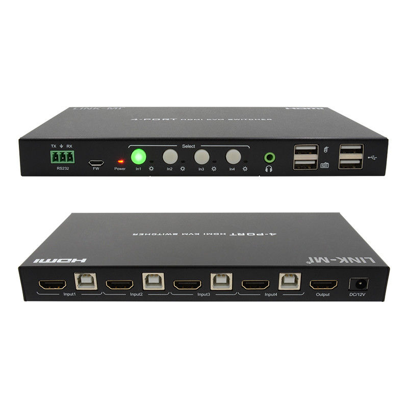 HDCP2.2 1.4 4K KVM สวิตช์ HDMI YUV4:44 8 บิต กับการสกัดเสียงแบบแอนาล็อก