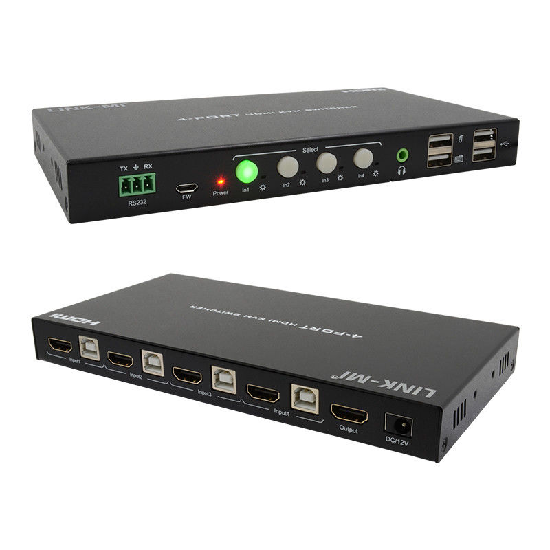 HDCP2.2 1.4 4K KVM สวิตช์ HDMI YUV4:44 8 บิต กับการสกัดเสียงแบบแอนาล็อก