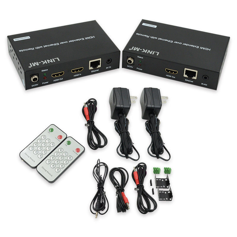 120M HDMI Extender การจัดจําหน่ายผ่าน IP Extender ด้วย LED Remote RS232 AV Over IP