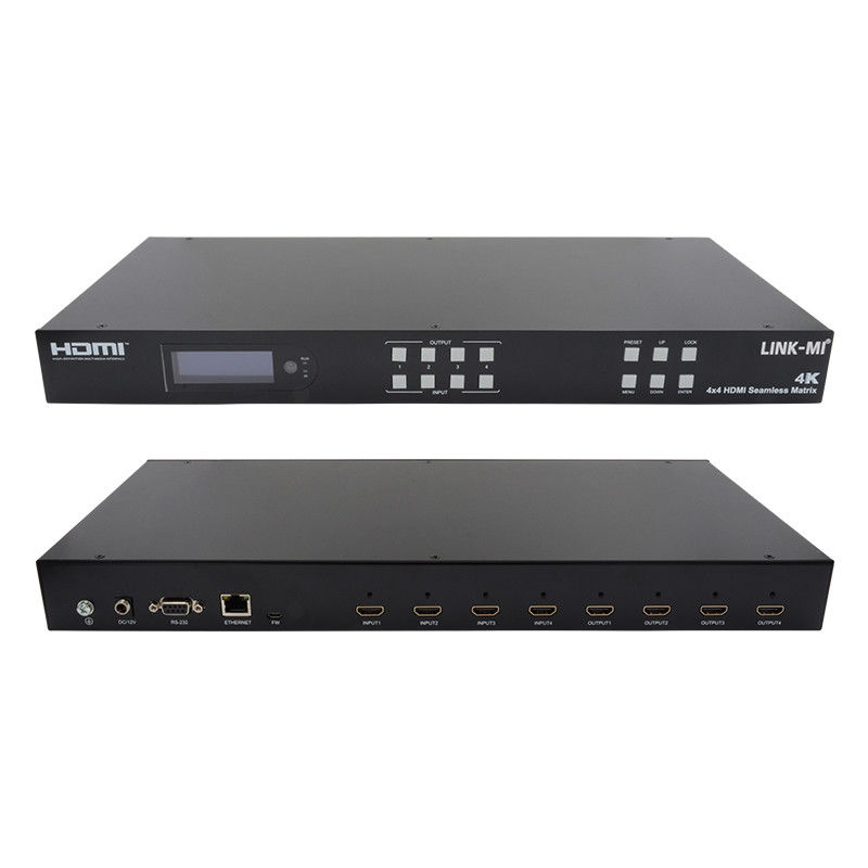 HDMI 4K Video Wall Splitter แบบไร้รอย HDMI Matrix Switcher 2X2 4 ใน 4 ออก