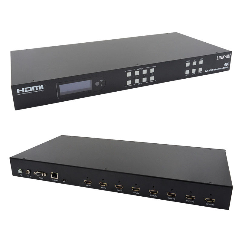 HDMI 4K Video Wall Splitter แบบไร้รอย HDMI Matrix Switcher 2X2 4 ใน 4 ออก