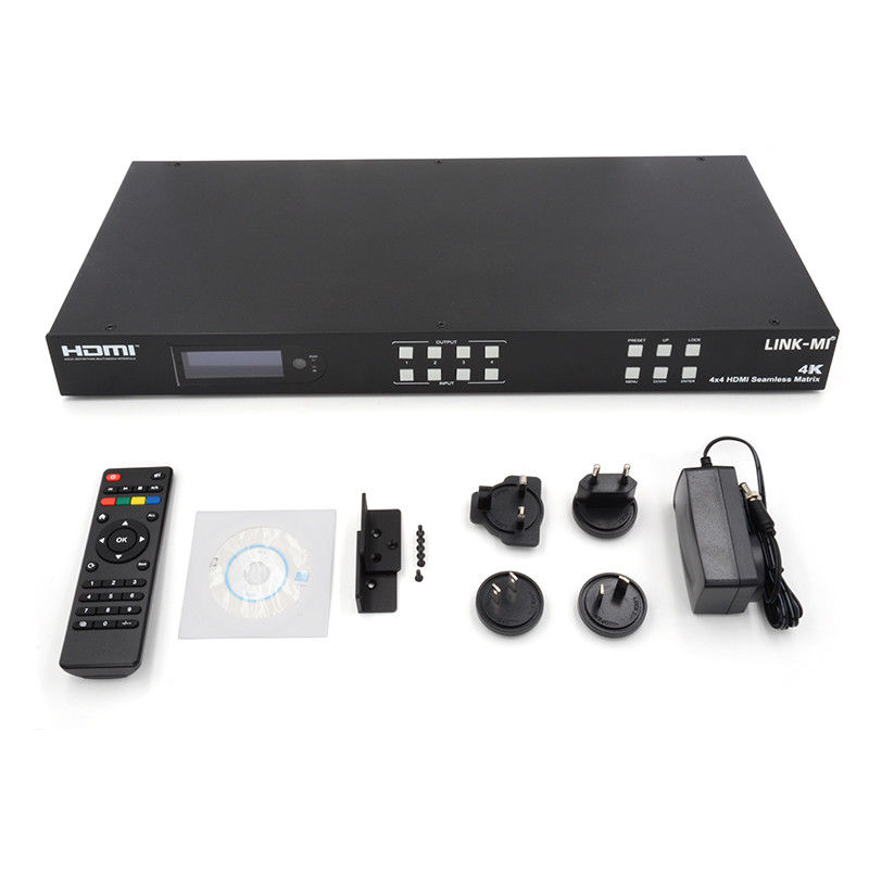 HDMI 4K Video Wall Splitter แบบไร้รอย HDMI Matrix Switcher 2X2 4 ใน 4 ออก