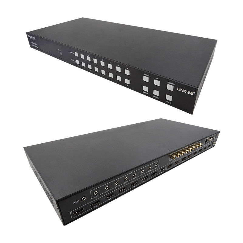เครื่องเปลี่ยนเมทริกซ์ 18Gbps 8x8 พร้อมฟังก์ชัน ARC รองรับ 4K2K 60Hz YUV 4:4:4