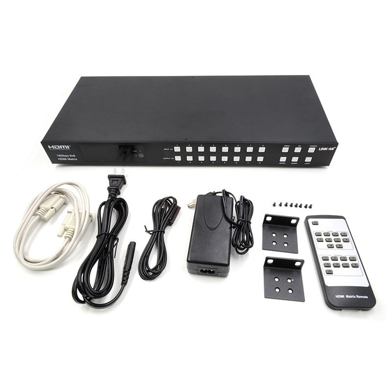 เครื่องเปลี่ยนเมทริกซ์ 18Gbps 8x8 พร้อมฟังก์ชัน ARC รองรับ 4K2K 60Hz YUV 4:4:4