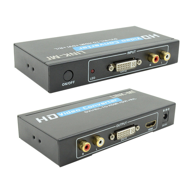 1080P DVI To HDMI Converter With Audio Support DVI อานาล็อก RCA ออดิโออินไพต์