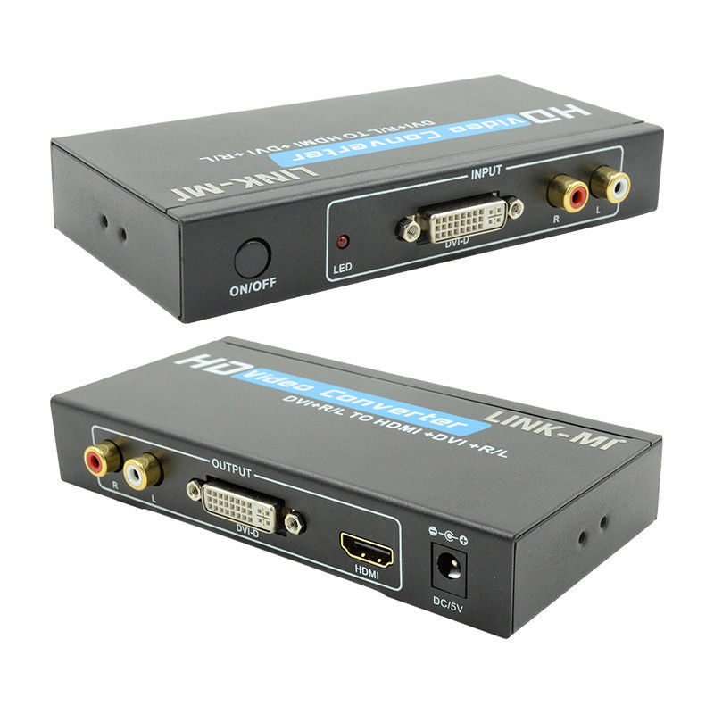 1080P DVI To HDMI Converter With Audio Support DVI อานาล็อก RCA ออดิโออินไพต์