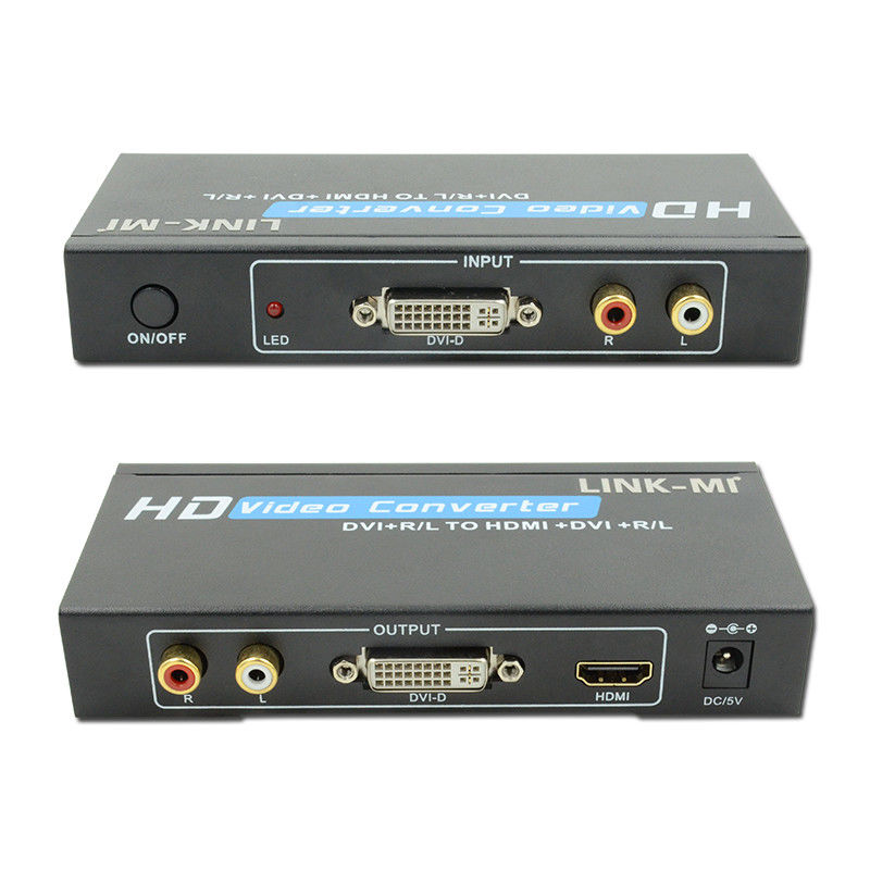 1080P DVI To HDMI Converter With Audio Support DVI อานาล็อก RCA ออดิโออินไพต์