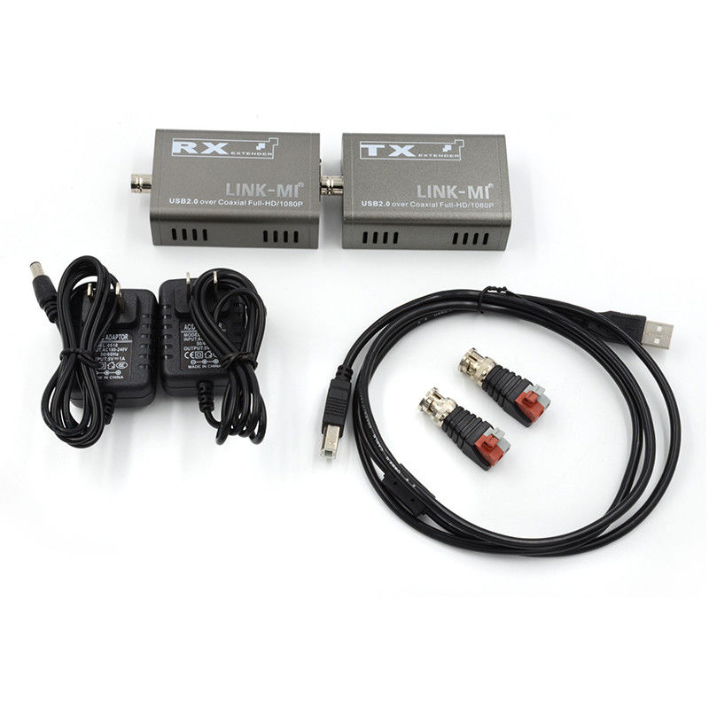 50M KVM Extender สําหรับกล้อง 1080P USB Extender ผ่านเคเบิลโคเอชชียล Kvm ผ่านไฟเบอร์