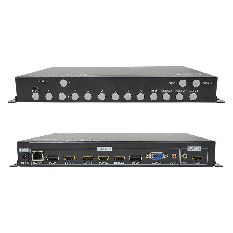 PIP POP HDMI Multi Viewer 4k 4x1 พร้อม IR Remote RS232 Control Center Control