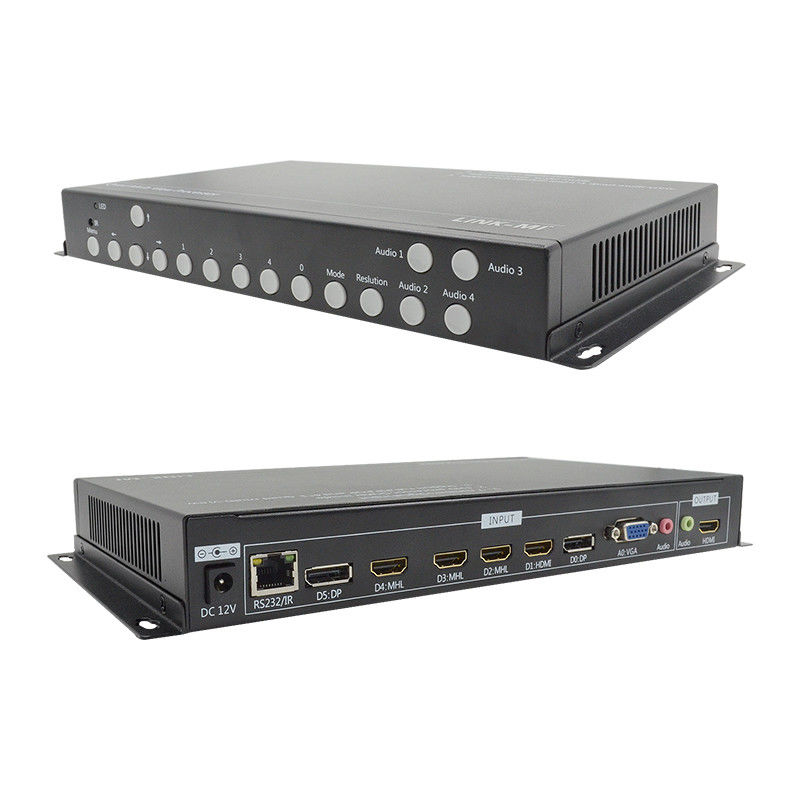 PIP POP HDMI Multi Viewer 4k 4x1 พร้อม IR Remote RS232 Control Center Control
