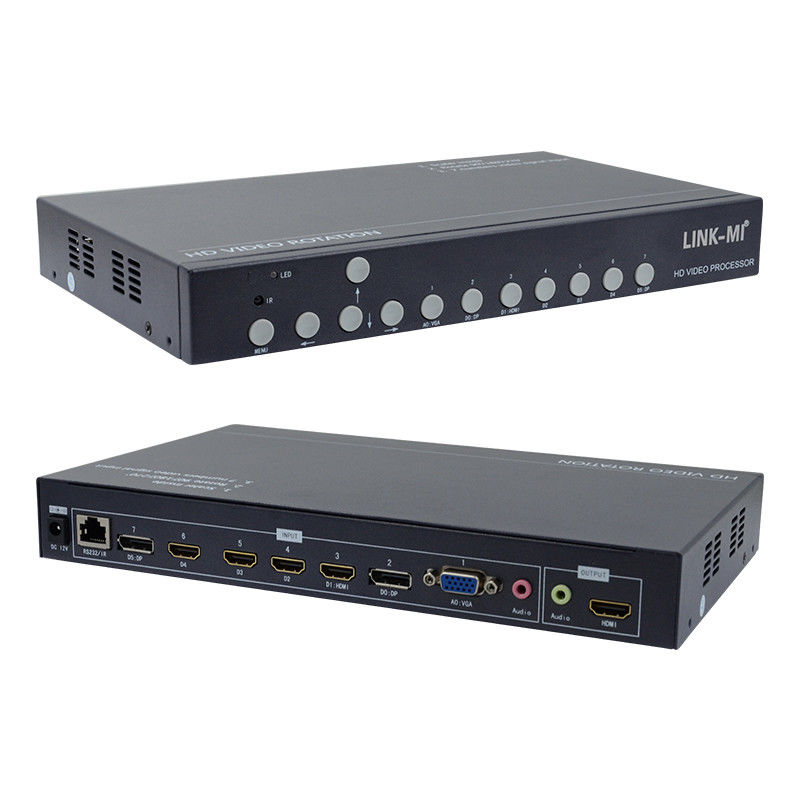 12V HDMI Video Wall Controller เครื่องหมุนวีดีโอ 90 180 270 องศา HD Video Upscaling Rotary Switch